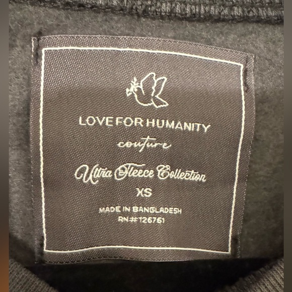 NWT Midnight Cowboy Fleece Sweatshirt - Grey XS - Picture 6 of 6